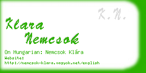 klara nemcsok business card